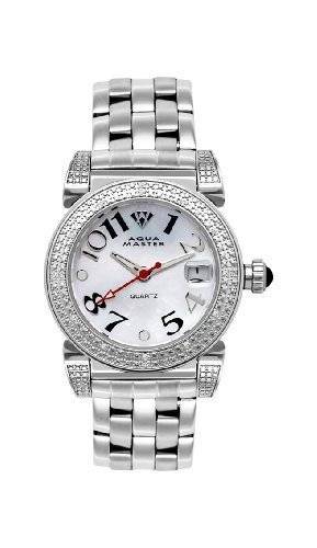 NEW! Aqua Master Ladies' Round 16-Diamond Watch