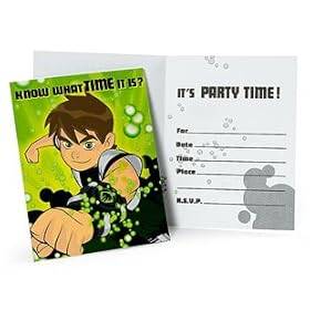 Ben 10 - Party Supplies - Invitations (8 pcs/pack)