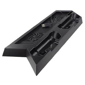 Vertical 3 in 1 Stand with additional 3 USB ports & Cooler Fan & Controller Charger for PS4