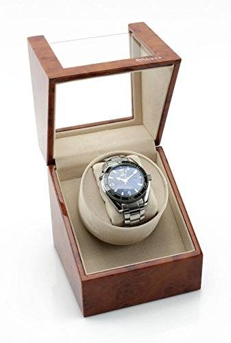 Versa Elite Single Watch Winder in Burlwood