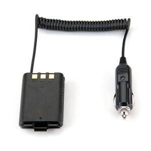 TOOGOO(R) Car Battery Eliminator for DC 12V Black Portable Radio Baofeng UV-5R