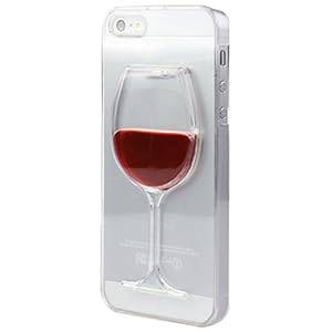 ISAKEN iPhone 6 CaseiPhone 6 CoverHard Case for iPhone 6 4.7iPhone 6 C (Red Wine Glass Clear:Red)