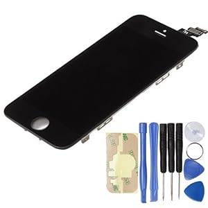 For iPhone 5 LCD Display and Touch Screen Digitizer Replacement with tools and adhe (5 black - 1)