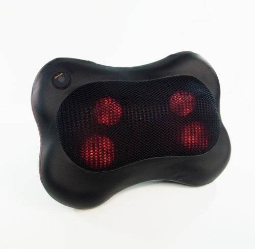 Zyllion ZMA-13-BK Shiatsu Massage Pillow with Heat (Black)