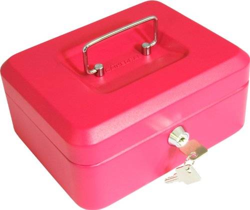 8" Petty Money Cash Box Steel locking Safe Security Bank Deposit Coin Storage lock