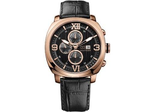Tommy Hilfiger Classic Multifunction Leather - Black Men's watch #1790969