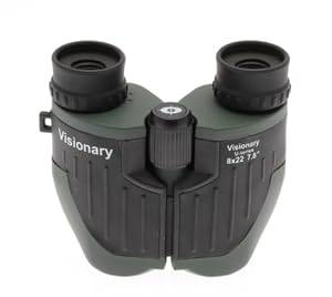 Visionary 8x22 U Binoculars - One Of the Best Compact Binoculars On the Market Today - Supplied with Case and Strap - 10 Year Manufacturer Guarantee - Ultra Compact Style - Exceptional BAK4 Optics - Ideal Birdwatching Binoculars
