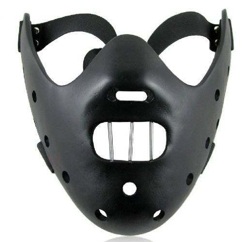 ECOSCO Halloween Prom SILENCE OF THE LAMBS HANNIBAL Resin Mask BLACK