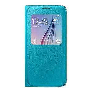 Samsung S-View Window Flip Premium Case Cover for Samsung Galaxy S6 - Blue