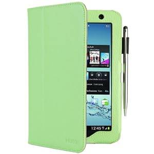 i-Blason Samsung Galaxy Tab 2 (2nd Generation) 7 Inch Tablet Premium Leather Foldable Folio Style Stand Case With Stylus Pen