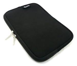 Emartbuy Black Water Resistant Neoprene Soft Zip Case Cover Sleeve Pouch suitabl (Black Neoprene)