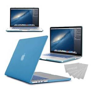 Apple MacBook RETINA Rubberized Hardshell Hard Case Cover with Keyboard Skin for 13-i (Aqua Blue)
