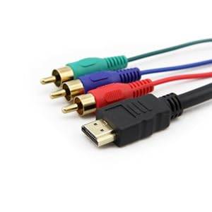 1.5m 5ft HDMI to 3-RCA Male Audio Video Component Convert Cable For HDTV 1080P
