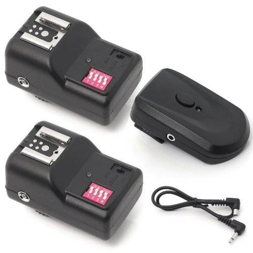 XCSOURCE 16 Channel Wireless Hot Shoe Flash Trigger Set with Receiver for DSlR Canon Nikon Pentax Ol