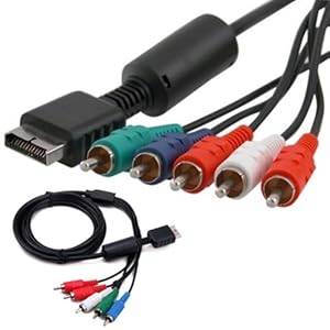 HDE Composite AV Audio/Video Component Cable for PS2 & PS3