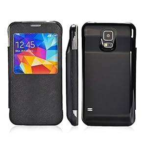 eBoot Smart View Flip Cover 5800mAh Extended Battery Case for Samsung Galaxy S5 SV G900S G900F G900T