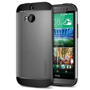 Spigen Slim Armor Cover Case for HTC One (M8) - Gunmetal