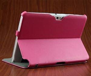 IVSO Samsung Galaxy Note 10.1 N8000 N8010 Slim-Fit Folio Cover Case With Multi-Angle Stand (Rose)