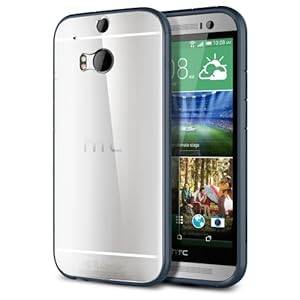 Spigen [AIR CUSHION] [Screen Shield] HTC One M8 Case ULTRA HYBRID [Metal Slate] [1 Premium Japanese