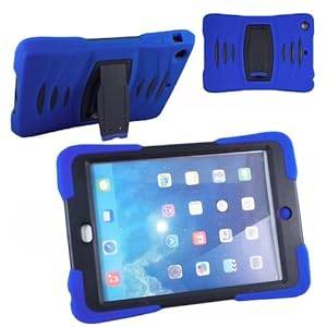 Xtra-Funky Exclusive iPad 2/3/4 Heavy Duty Dual Layer Silicon and Plastic Shock Absorbing (Blue)