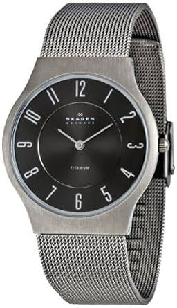 Skagen Men's SK233LSSMC Steel Black Dial Watch