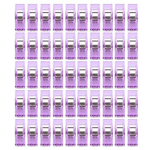 Bestpriceam Wonder Clips, Paper Clips, Blinder Clips, Multi-purpose Clips, 50 PCS (Purple)