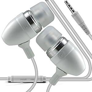 Samsung Galaxy S6 IN-EAR White STERIO EARPHONE HEADPHONE HANDSFREE WITH BUIT IN MICROPHON (White)