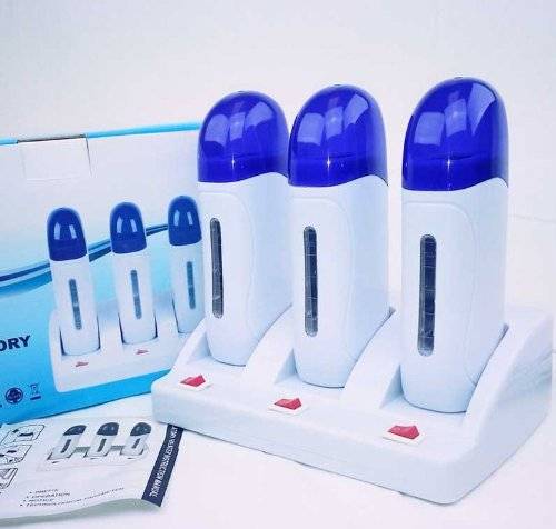 Wholesale price: 220V Triple Roll On Depilatory Electric Wax Heater Warmer Hair Remove Three Cartrid