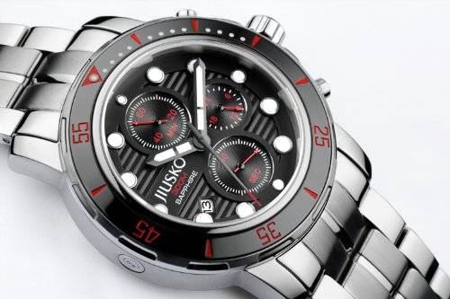 Jiusko Men's 76LSB02 Deep Sea Series Titanium Quartz Chronograph 300m Dive Watch