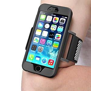iPhone 6 Armband SUPCASE Apple iPhone 6 Armband 4.7 inch Easy Fitting Sport Running Armba (Black)