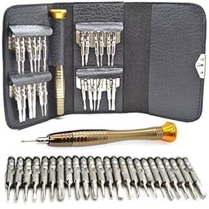 25 in 1 Proffessional Toolkit including: Pentalobe Torx Phillips Screwdrivers for IPhone / iPad