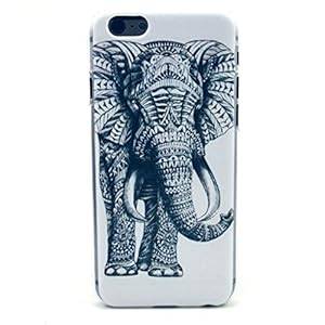 JIAXIUFEN Aztec Tribal Elephant Clear Bumper Hard Case Back Cover Protector Skin For iP (Color37)