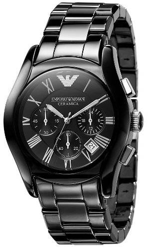 Emporio Armani Men's AR1400 Ceramic Black Chronograph Dial Watch