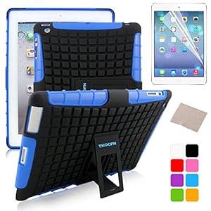 Besdata Heavy Duty Tough Shockproof with Stand Hard Case Cover For Apple iPad mini Free S (Blue)