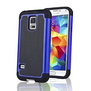 SAVFY Samsung Galaxy S5 Mini Case - Combo Heavy Duty Tough Shockproof Dustproof PC Silicone Bumper Case Cover for Samsung Galaxy S5 Mini With Free Screen Protector & Stylus Touch Pen