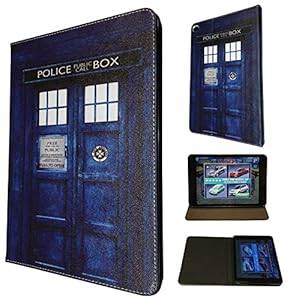 Doctor Who Tardis Police Call Box Case Design Fashion Trend TPU Leather Flip 3D Case For All Apple iPad Mini 1 & ipad mini 2 Retina / Ipad 2 3 & 4 / ipad air 1 2013/ ipad Air 2 2014 Full Case Flip Leather Purse Pouch Defender Stand Cover - Choose your ipad model from the drop box under (ipad air 1 2013)