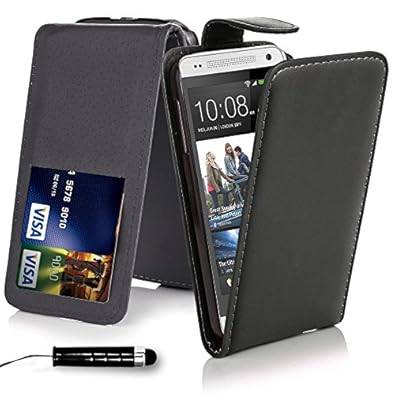 HTC One M9 - Quality Premium Pu Leather Flip Wallet Case Cover Pouch Screen Protector With Mic