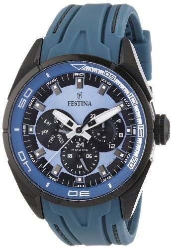 Festina Men's F16610/3 Blue Rubber Quartz Watch with Blue Dial