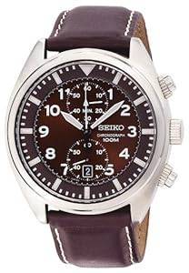 Seiko Men's SNN241 Chronograph Brown Dial Watch