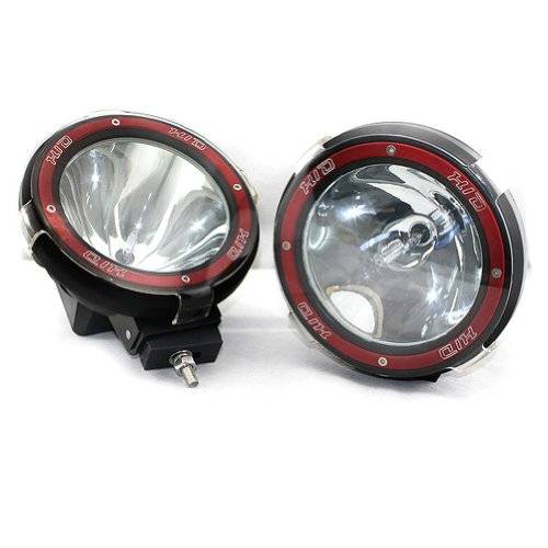2 pcs 7 Inch Red Frame H3 12V 55W 6000K HID Xenon Off-road Driving Spot Lamp Spot Light Spot Beam Li
