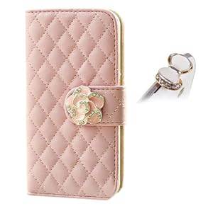 Camellias Series for Apple Iphone 5S 5 5G Iphone5 Iphone5S Case with Holder Stand E (Pink-flower)