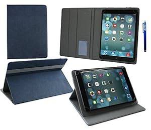 Emartbuy Huawei MediaPad T1 10 Inch Tablet Universal ( 9 - 10 Inch ) (Dark Blue Executive Folio)
