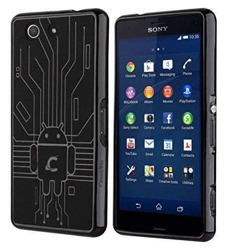 Cruzerlite Bugdroid Circuit Case for Sony Xperia Z3 Compact - Retail Packaging - Black