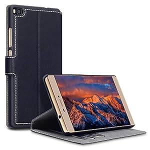 Huawei Ascend P8 Case Terrapin [Stand Feature] [Ultra Low Profile] Huawei (Stand Wallet - Black)
