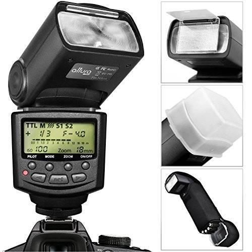 Altura Photo Professional I-TTL Auto-Focus Dedicated Flash (AP-N1001) for NIKON DSLR Cameras includi