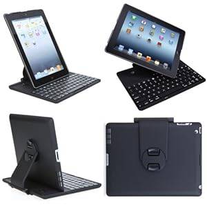 Boriyuan iPad Keyboard Case with Matte Finish Compatible with iPad 4 iPad 3 iPad 2 3G and WIFI