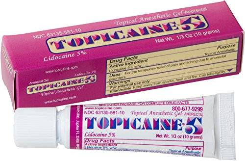 TOPICAINE 5%- Lidocaine Gel (10 grams) Anesthetic Skin Numbing Cream Numb Tattoo Laser Piercing Waxi