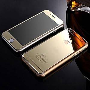 coverme571@coverme571@ 100% Genuine Screen Gaurd Mirror Tempered Glass Front An (back front gold)