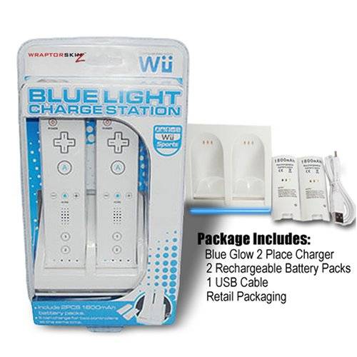 Blue Light Charge Station for Nintendo Wii Remote