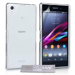 Yousave Accessories Hard Cover Case for Sony Xperia Z1 - Crystal Clear (Transparent)